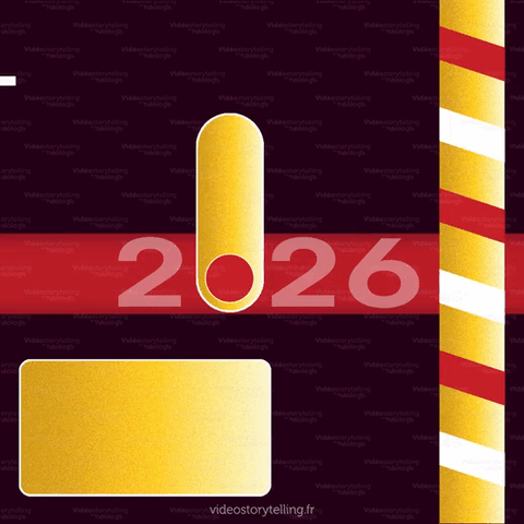 carte de vœux gif 2027 rouge